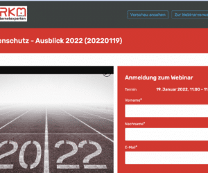 Datenschutz 2022 - Webinar