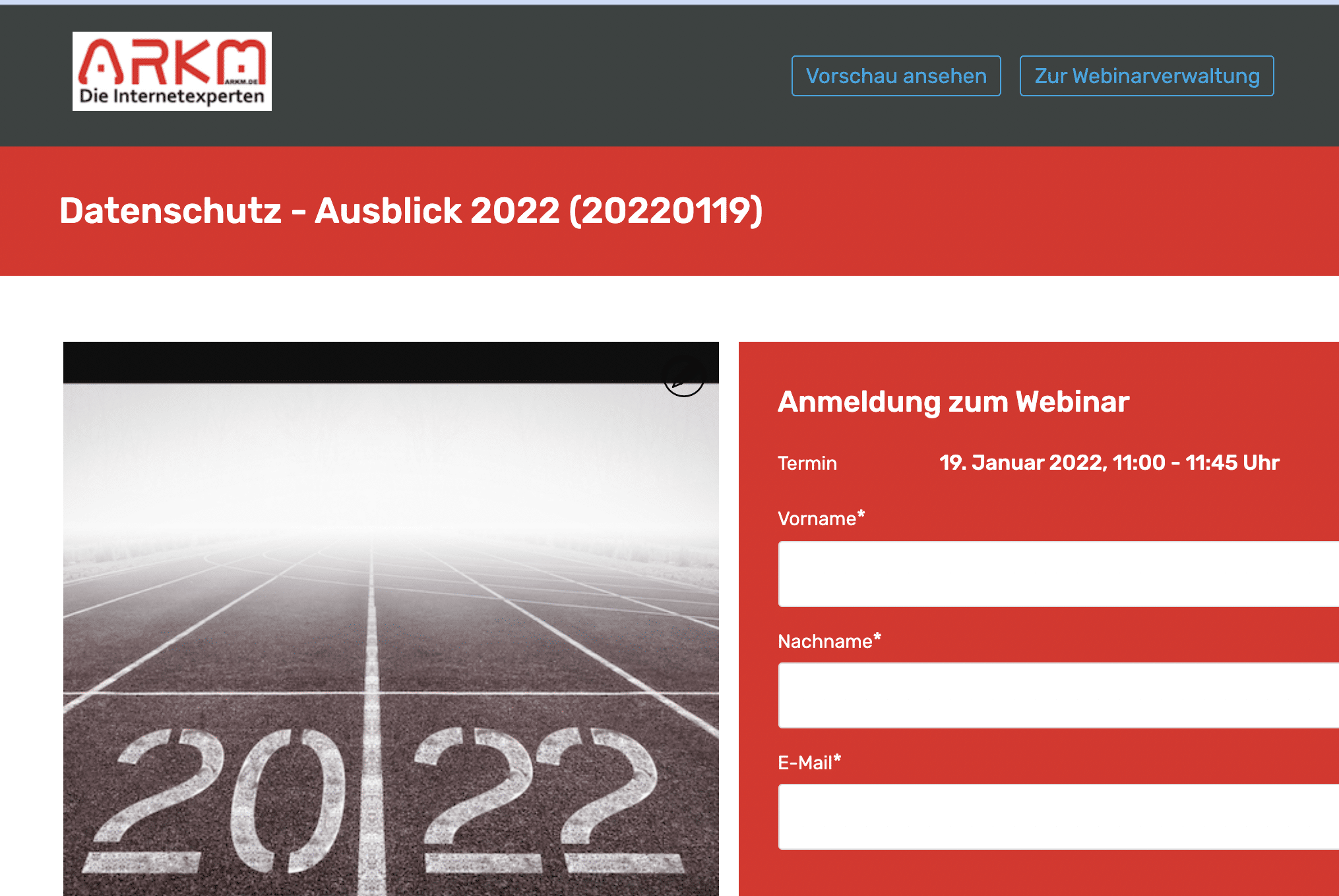 Datenschutz 2022 - Webinar