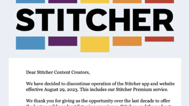 Stitcher Podcastdienst beendet seinen Dienst Ende August 2023.