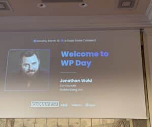 Cloudfest 2024 - Jonathan Wold ist Mitgründer der Guildenberg Inc. war Speaker auf dem WP Day.