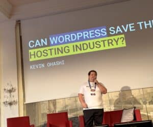 Cloudfest 2024 - Kevin Ohashi zeigte seine Lösungen für Webhosting Anbieter durch spezielle WordPress Angebote.