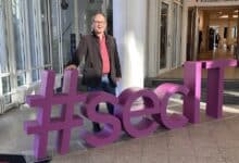 Datenschutzbeauftragter Sven Oliver Rüsche auf der SecIT2025 in Hannover.